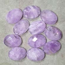 13X18MM FACETED OVAL CABOCHON CAPE AMETHYST(6PCS/BAG)